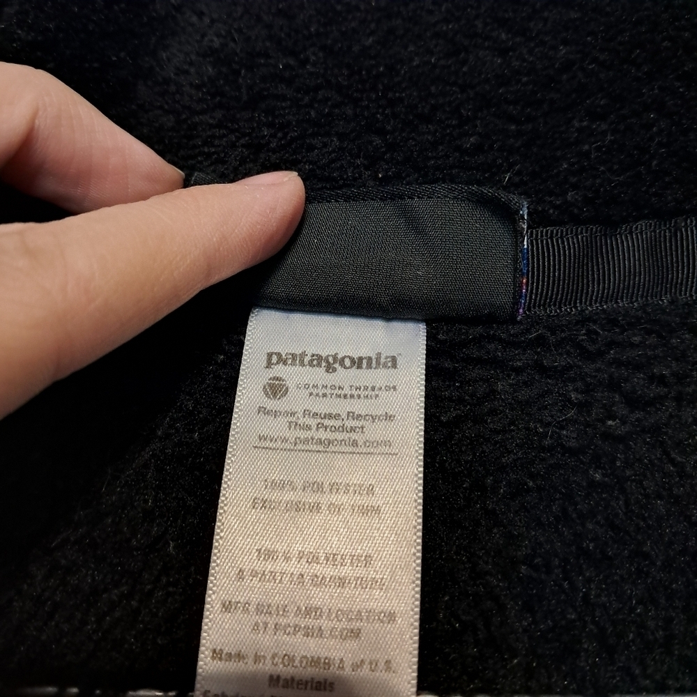 Patagonia Women's Re-Tool Snap-T Fleece Pullover Black Small - Picture 7 of 7
